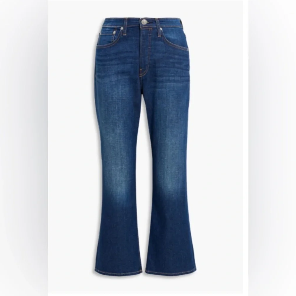Rag & Bone Maya cropped high-rise flared jeans Minimalist Sleek Casual Size 23